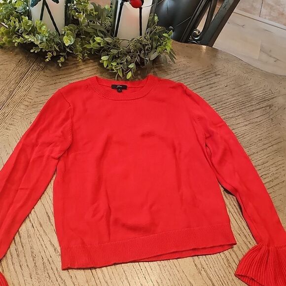 J. Crew Vibrant Red Knit Sweater Size M - Picture 9 of 9
